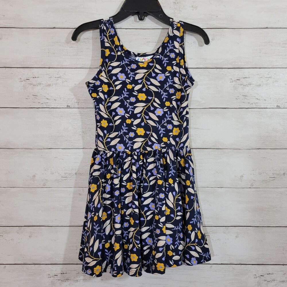 Dot Dot‎ Smile Baby Girl Blue Floral Twirl Tank Dress Flowers Summer Size 2T